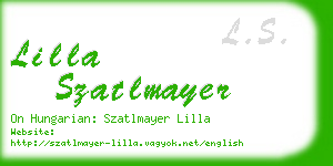 lilla szatlmayer business card